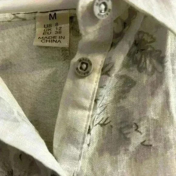 NWT Malvin I ❤️ Linen gray roses dress - Picture 5 of 5